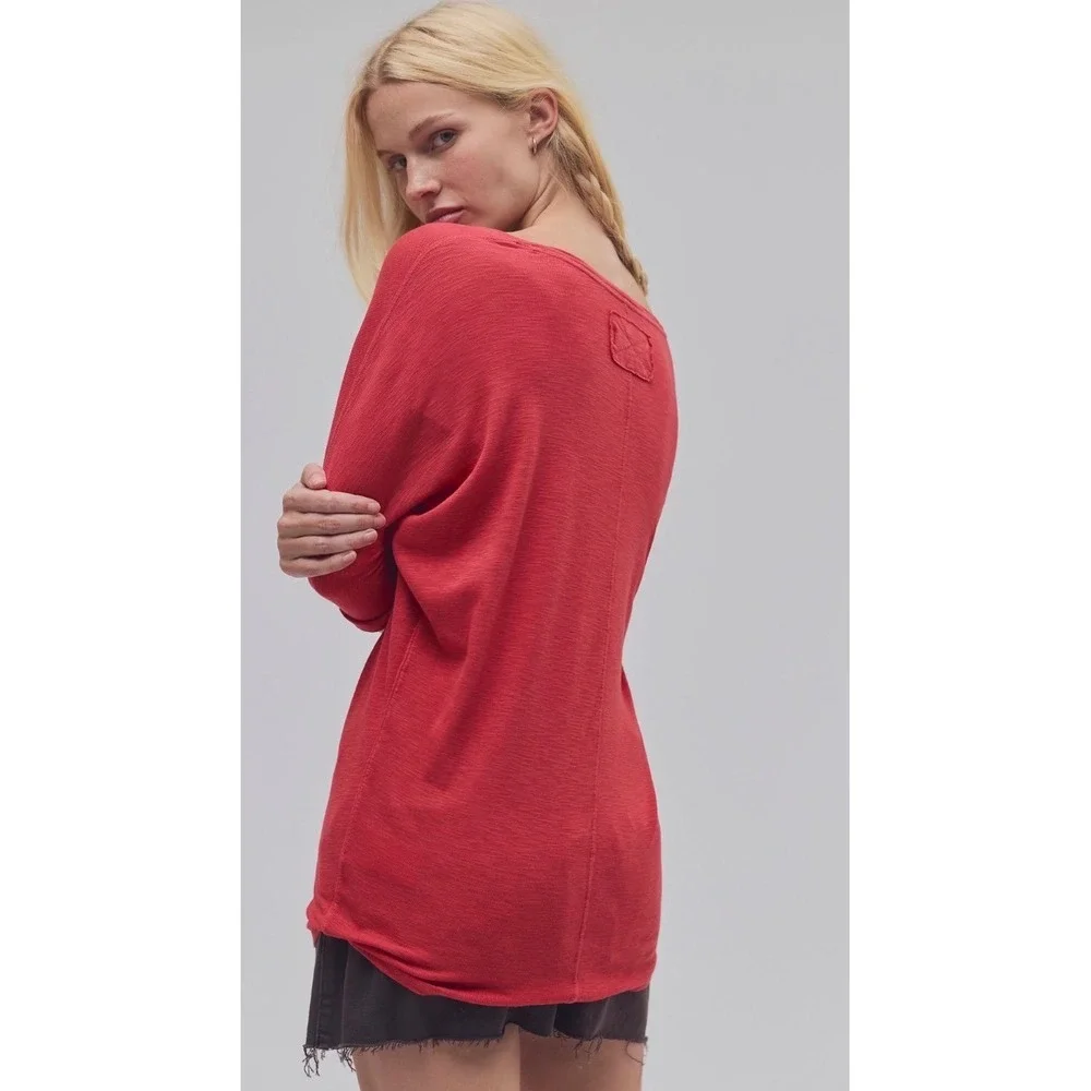 High line oversized v-neck tee NWOT